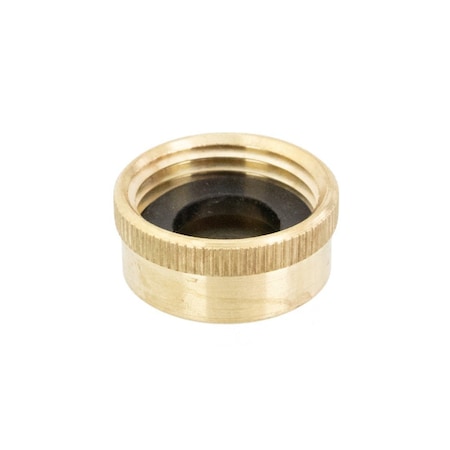 Wcr Garden Hose Cap with Washer  Brass 140-B
